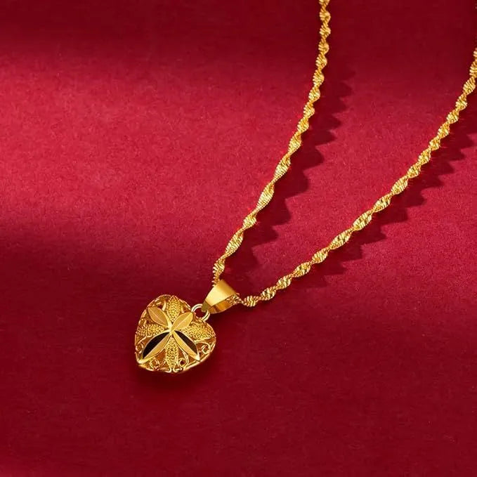 Gold Heart Necklace for Women – 18K Luxury Jewelry / قلادة القلب الذهبية للنساء – مجوهرات فاخرة من ذهب ثمانية عشر قيراط