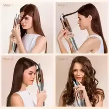Automatic Curling Iron – Fast Heating, 3 Temperature Settings, 2-Way Rotation / مكواة تجعيد شعر أوتوماتيكية بوصة وحدة بتسخين سريع وثلاث درجات حرارة ودوران ثنائي
