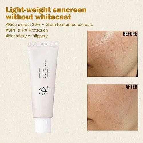 Beauty of Joseon Premium Sun Cream – Rice & Probiotics for Healthy, Hydrated Skin (SPF50+ and PA++++) – 50ml / بيوتي أوف جوسون - واقي شمس فاخر بتركيبة الأرز والبروبيوتيك لحماية وترطيب مثالي للبشرة