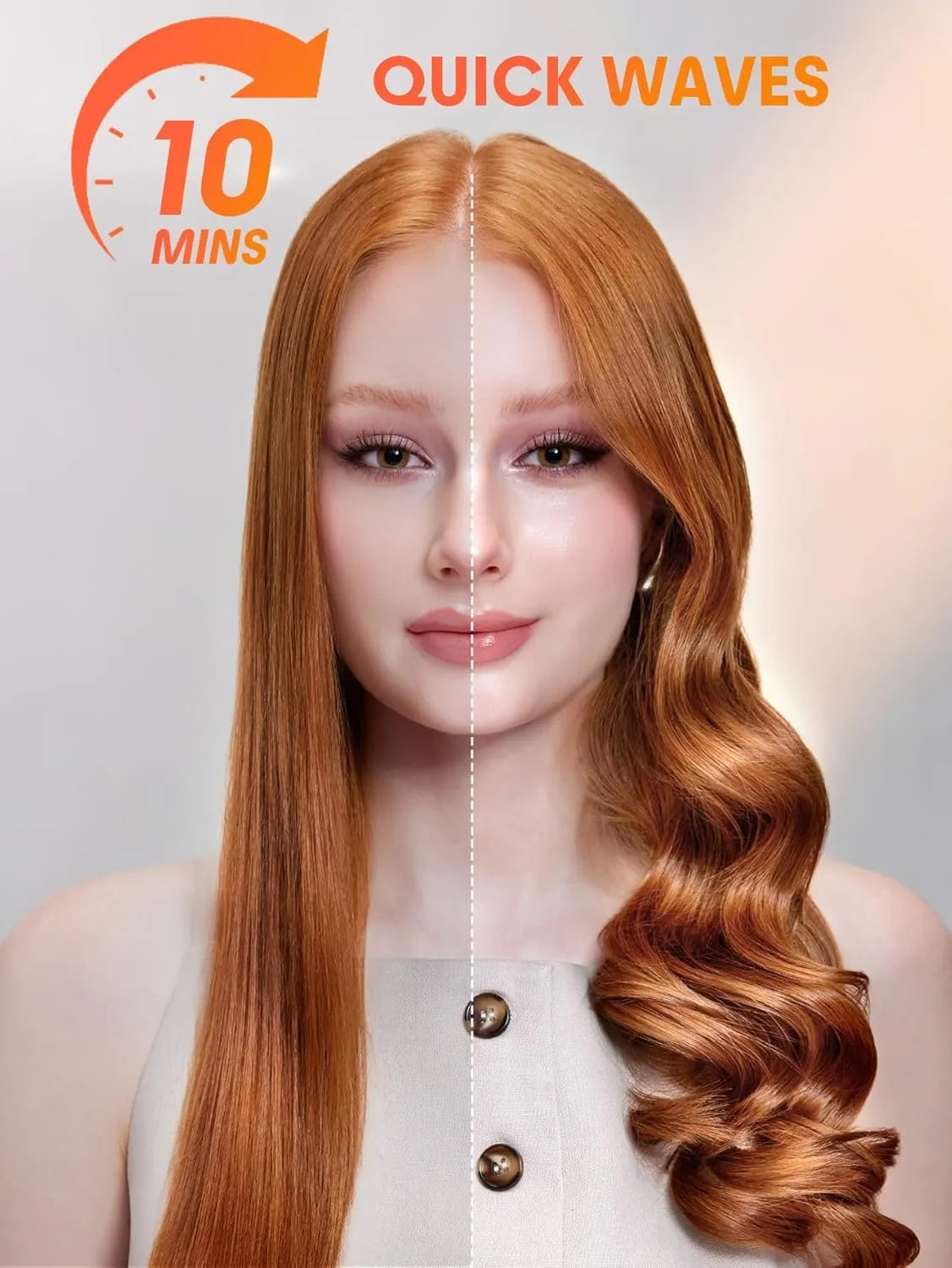 Automatic Curling Iron – Fast Heating, 3 Temperature Settings, 2-Way Rotation / مكواة تجعيد شعر أوتوماتيكية بوصة وحدة بتسخين سريع وثلاث درجات حرارة ودوران ثنائي