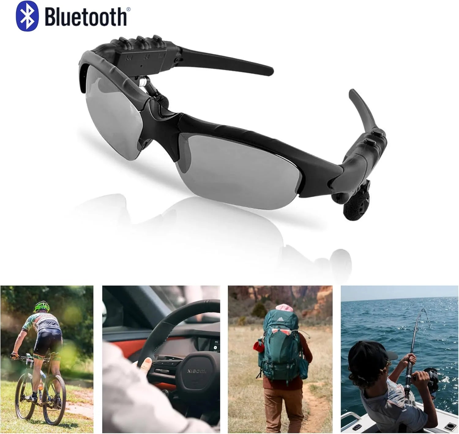 GenZ Luxury Smart Bluetooth Sunglasses with Wireless Audio Elegance / نظارات ذكية فاخرة بلوتوث مع صوت لاسلكي أنيق