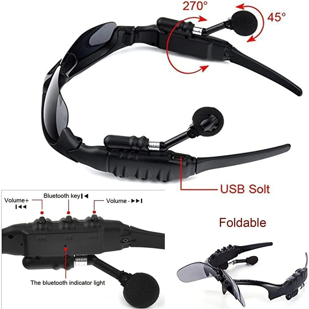 GenZ Luxury Smart Bluetooth Sunglasses with Wireless Audio Elegance / نظارات ذكية فاخرة بلوتوث مع صوت لاسلكي أنيق